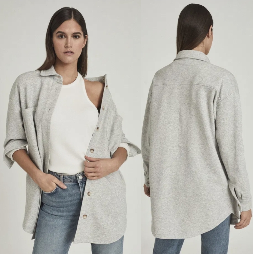 Reiss Johanna Longline Jersey Overshirt